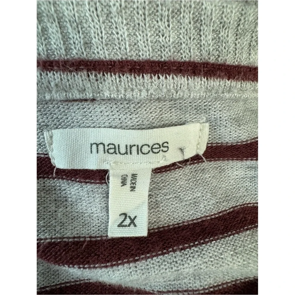 Womens Oversized Slouchy Sweater 2X Striped Nautical Fisherman Loungewear Boho